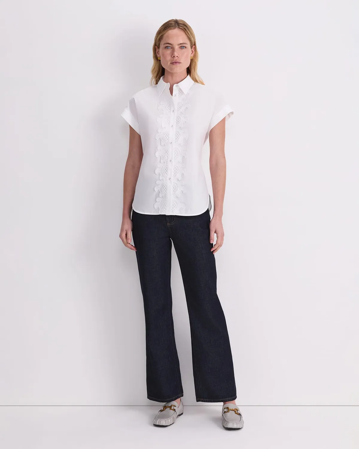 Sportscraft Zelda camicia donna rifinitura pizzo