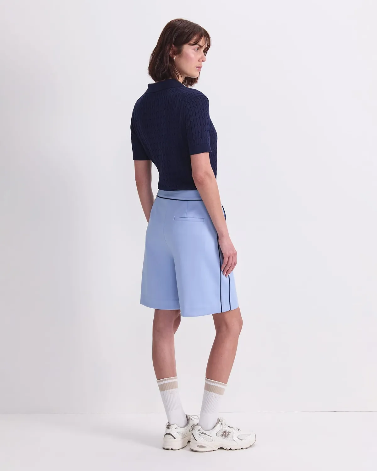 Sportscraft Lina Track Shorts donna cotone ponte piping