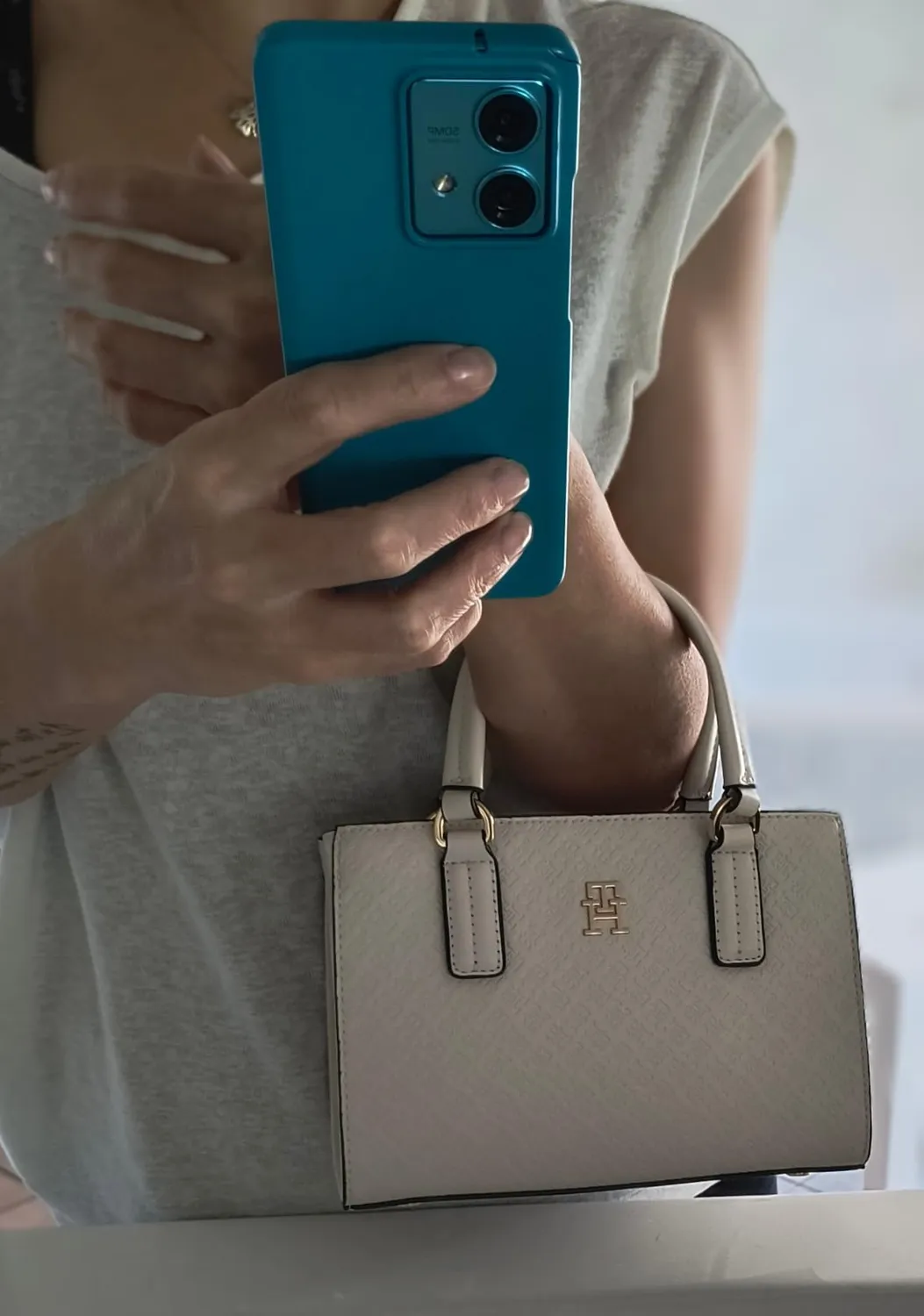 Tommy Hilfiger Daily Mini Tote borsa donna beige