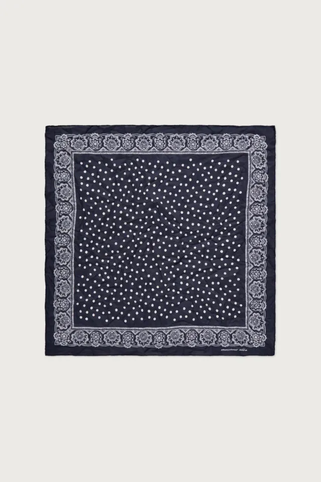 Massimo Alba Hanky1 fazzoletto blu cotone 45x45