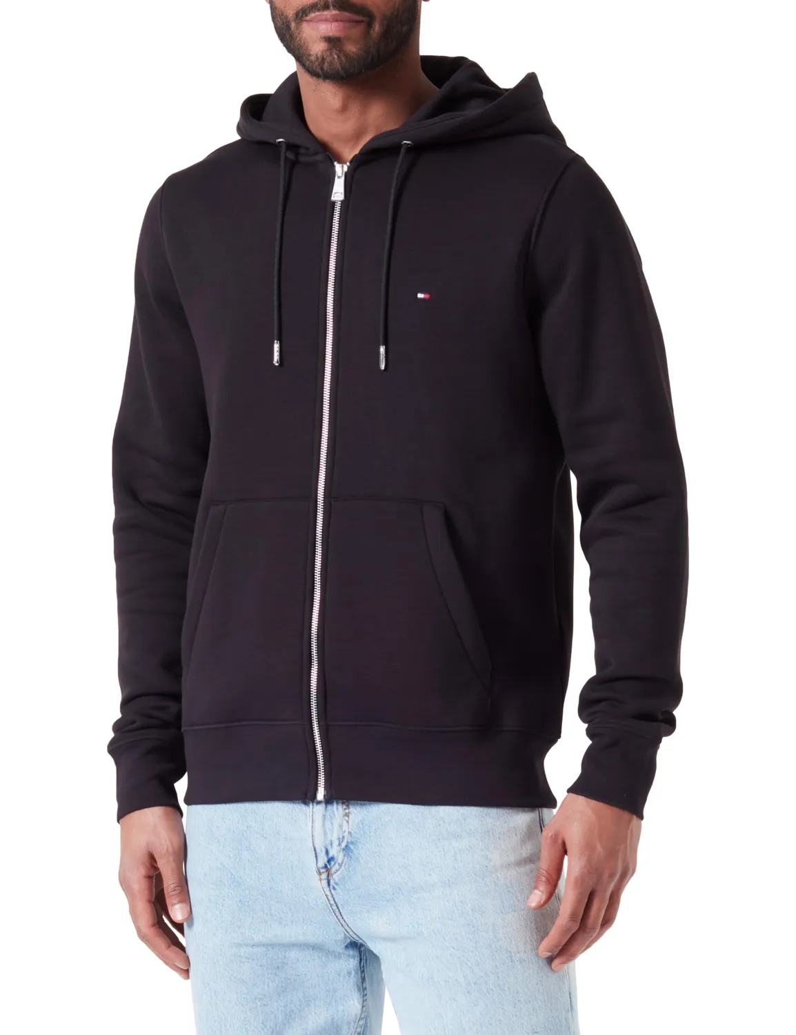 Tommy Hilfiger cardigan uomo zip desert sky XS maglia cotone