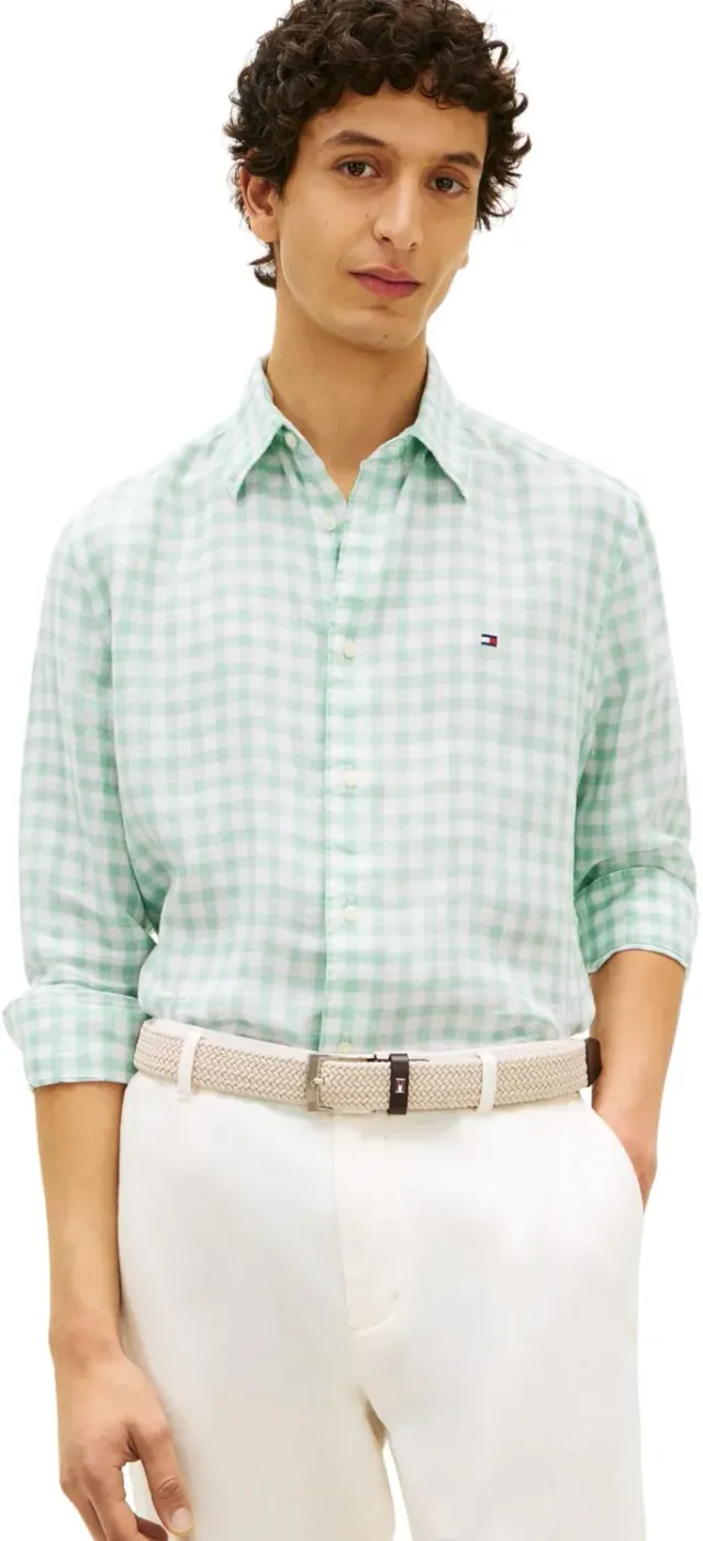 Tommy Hilfiger Linen Gingham MW0MW42401 camicia quadri
