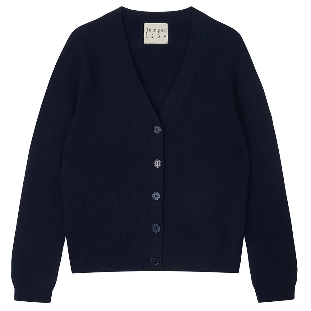 Jumper 1234 Heart Patch cardigan cashmere navy rosso
