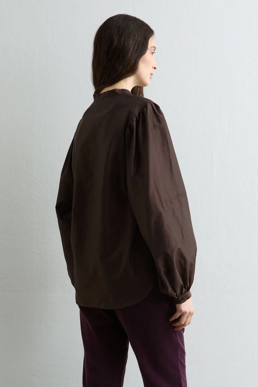 Massimo Alba Agata camicia donna carob seta cotone