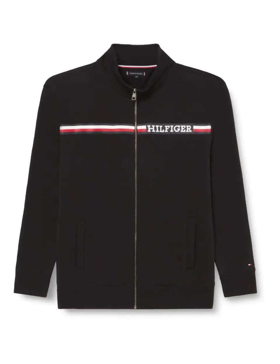 Tommy Hilfiger Chest Stripe Zip Through felpa uomo XXL blu
