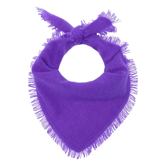Jumper 1234 Cashmere Distressed sciarpa triangolare viola cashmere