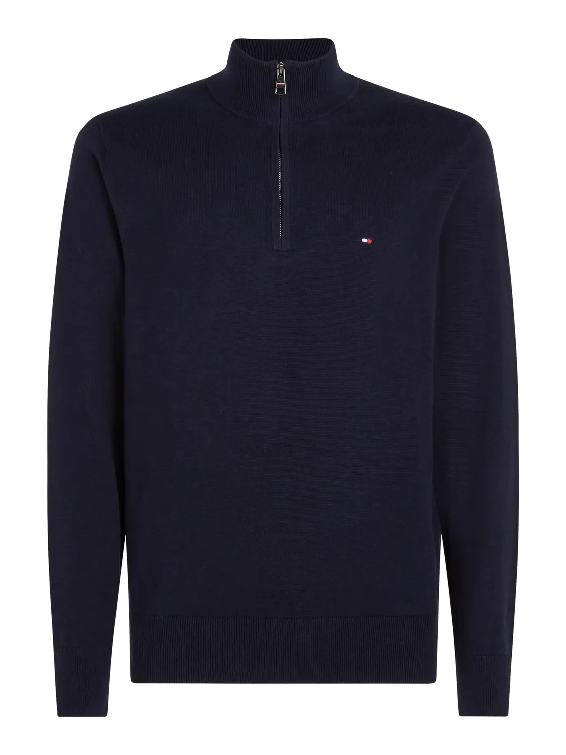 Tommy Hilfiger Mock Neck Regular Fit pullover zip uomo nero caldo