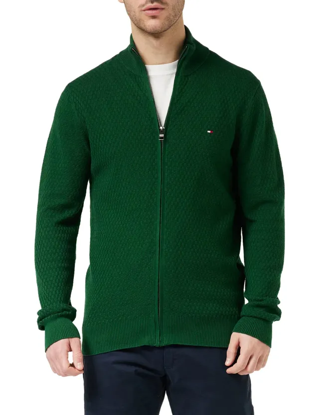 Tommy Hilfiger Cross Structure MW0MW29030 cardigan uomo con zip
