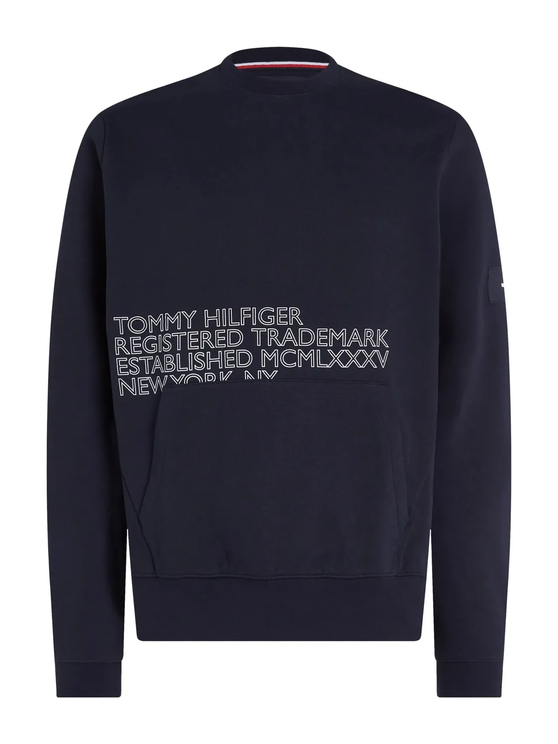 Tommy Hilfiger Badged Graphic Crewneck felpa uomo girocollo