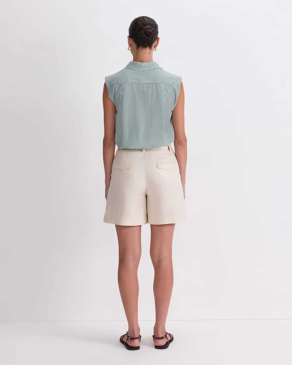 Sportscraft Jamie Linen Pleat Short pantaloncini lino donna