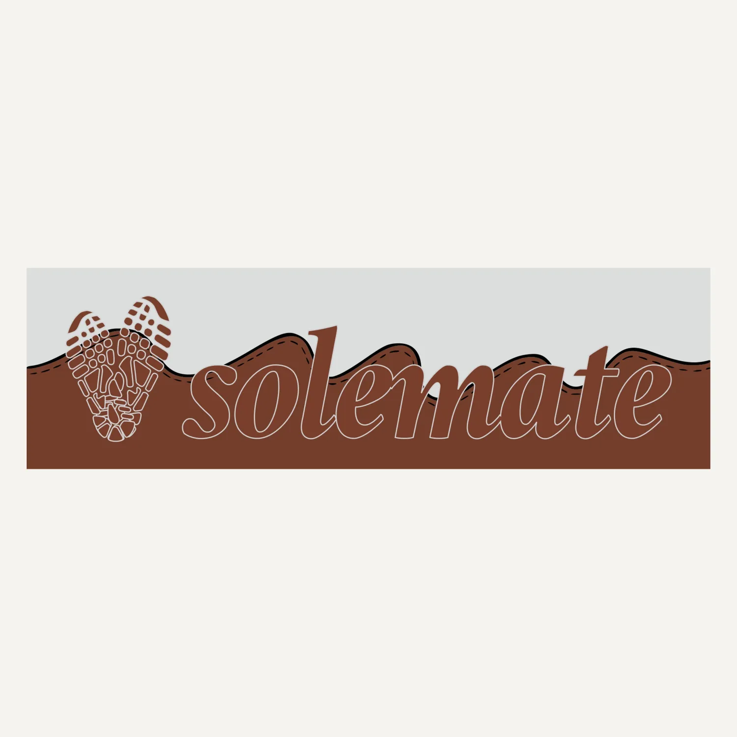 Solemate Box Logo Wave Brown maglietta marrone cotone