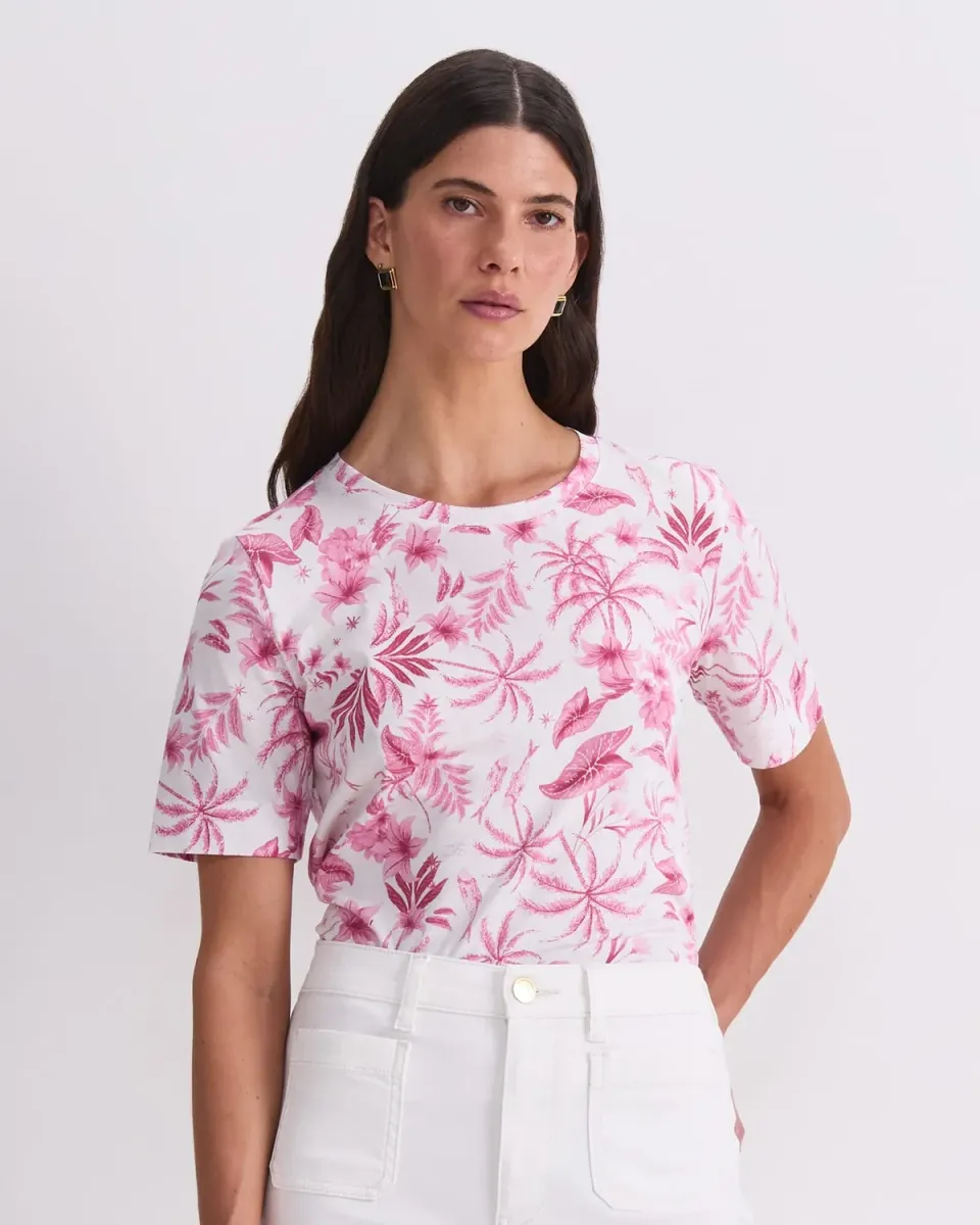 Sportscraft Palm Print Merc Tee t-shirt cotone donna