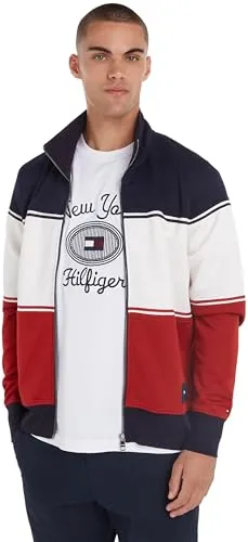 Tommy Hilfiger Colourblock felpa uomo XL con zip