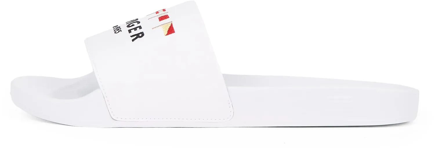 Tommy Hilfiger Flags Logo ciabatte mare uomo nere