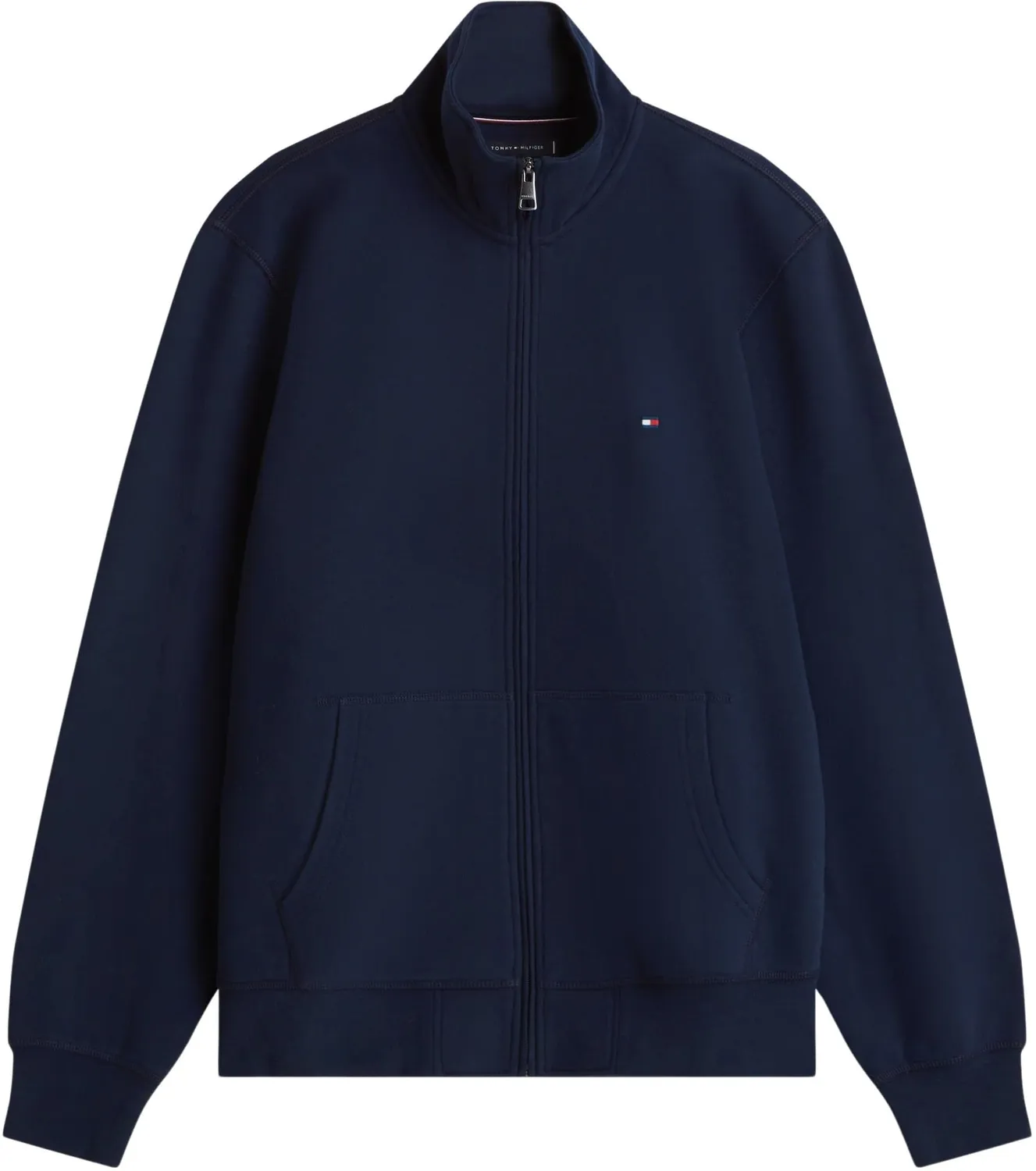 Tommy Hilfiger Essential Fleece Felpa Zip Unisex Collo Alto