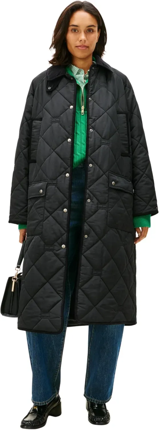 Tommy Hilfiger Quilted WW0WW47747 parka donna M nero