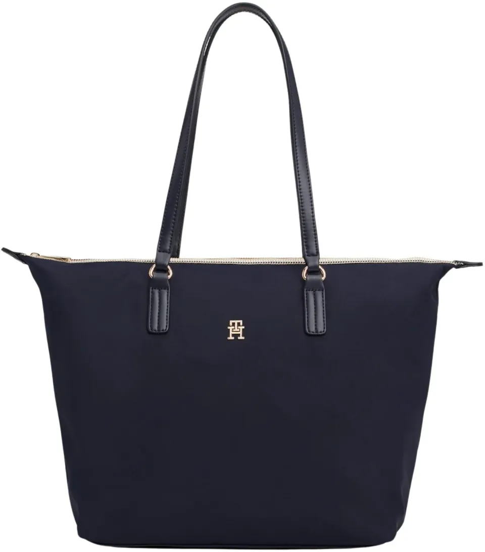 Tommy Hilfiger Poppy borsa tote donna con zip nera