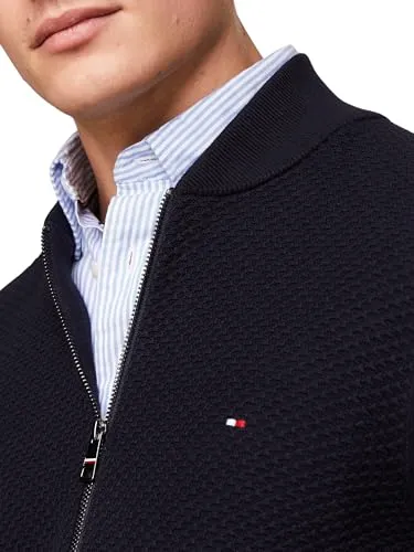 Tommy Hilfiger Cardigan Maglia Zip Uomo con Cerniera