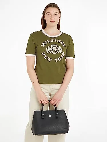 Tommy Hilfiger TH Emblem Satchel Cartella Donna