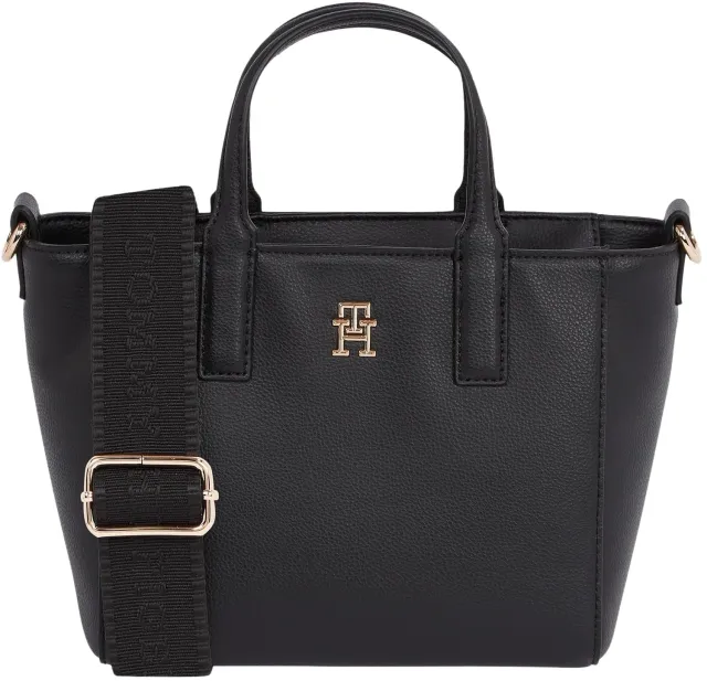 Tommy Hilfiger Soft Logo Mini Tote Piccola nero Black