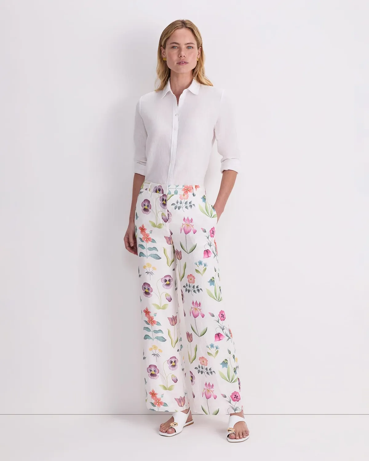 Sportscraft Floral Majesty Liberty pantalone lino