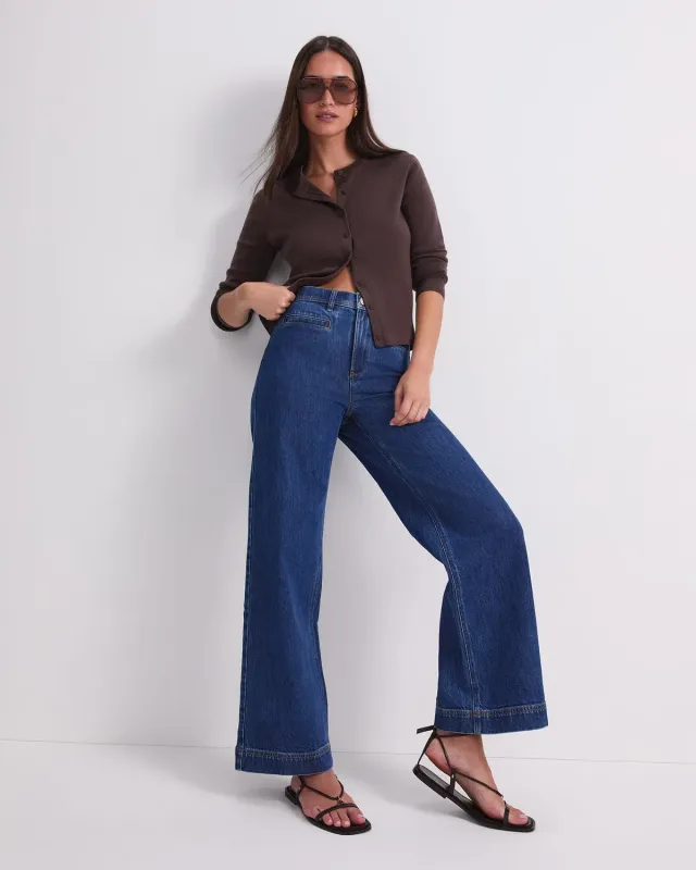 Sportscraft Tessa Wide Leg jeans donna denim elasticizzato