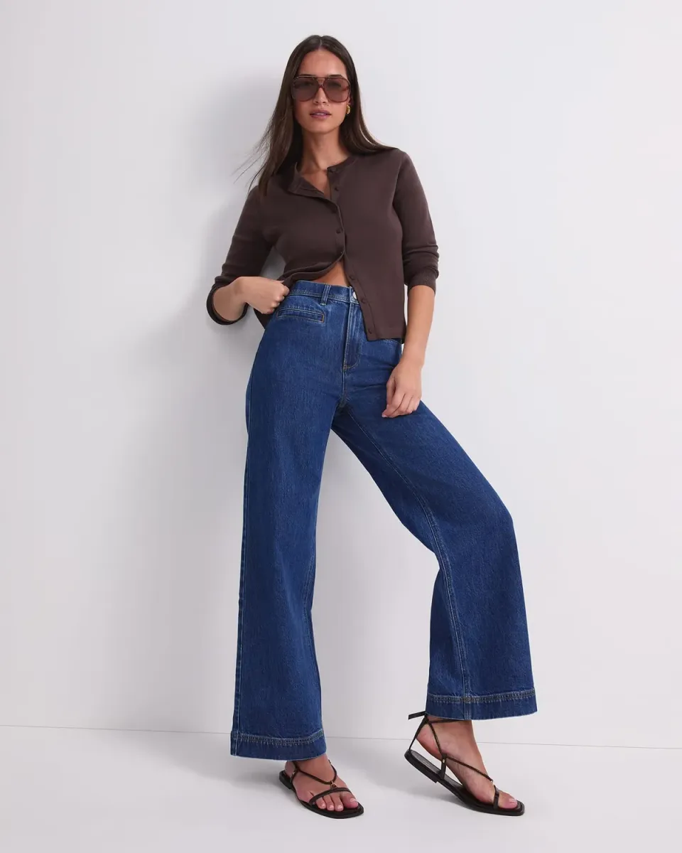 Sportscraft Tessa Wide Leg jeans donna denim elasticizzato