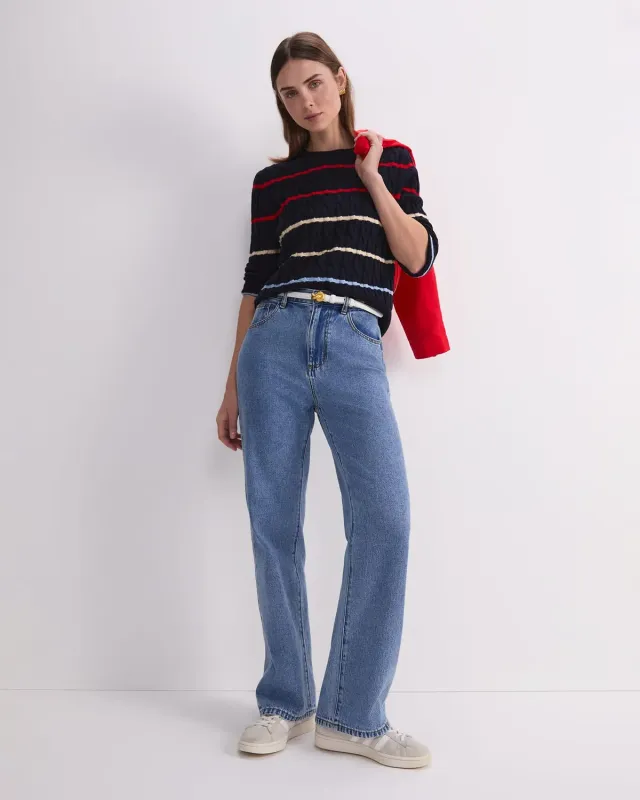 Sportscraft Merino Cable Sweater maglione lana trecce
