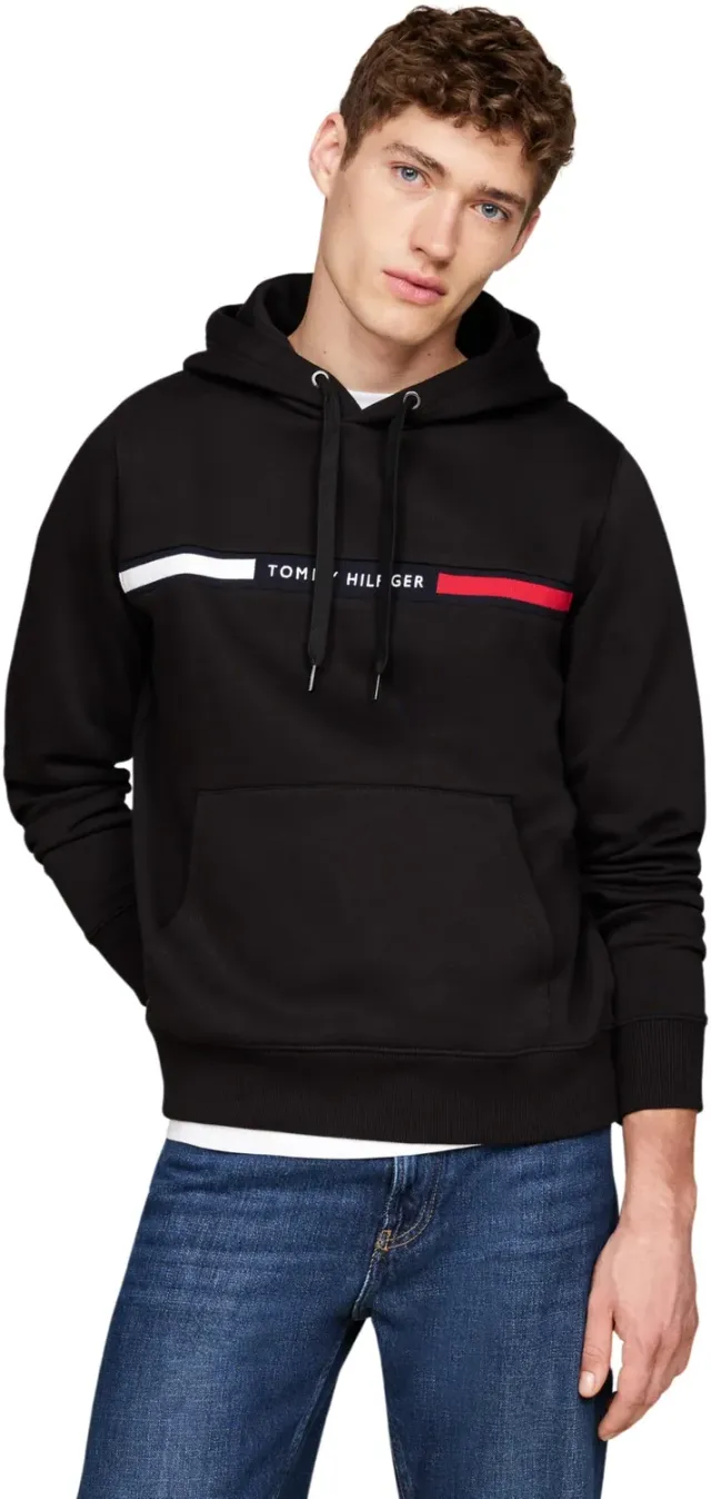 Tommy Hilfiger Chest Insert felpa cappuccio uomo nera M