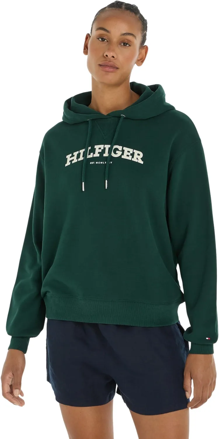 Tommy Hilfiger felpa cappuccio donna Desert Sky blu logo