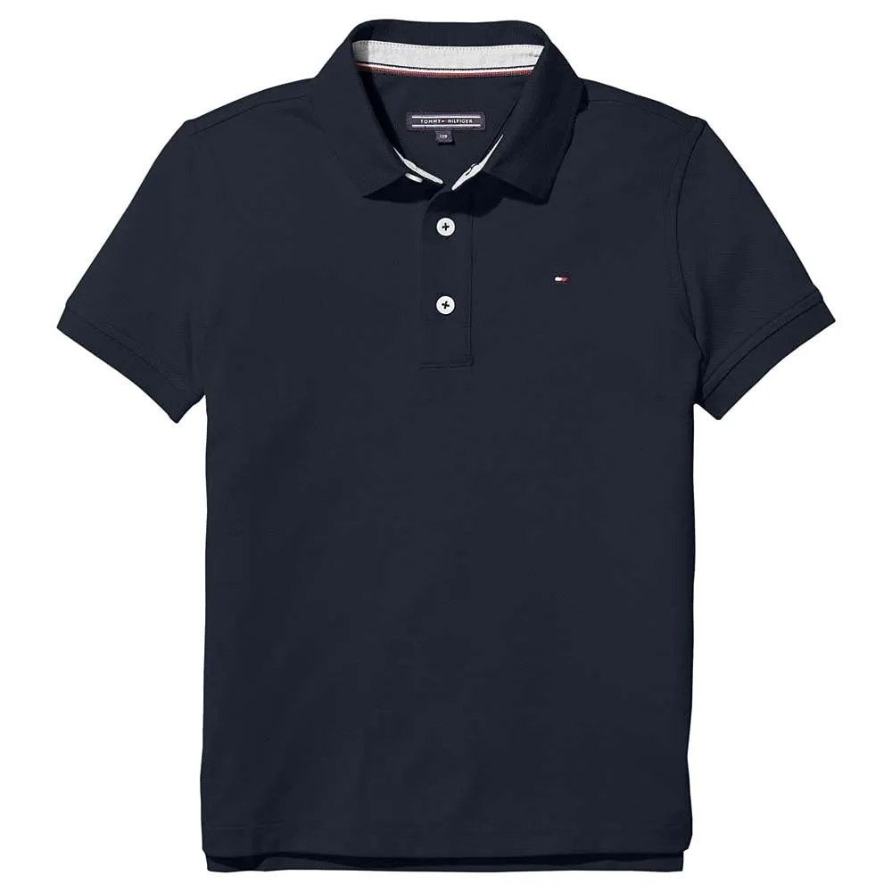 Tommy Hilfiger polo bambino cotone bio bianca maniche corte
