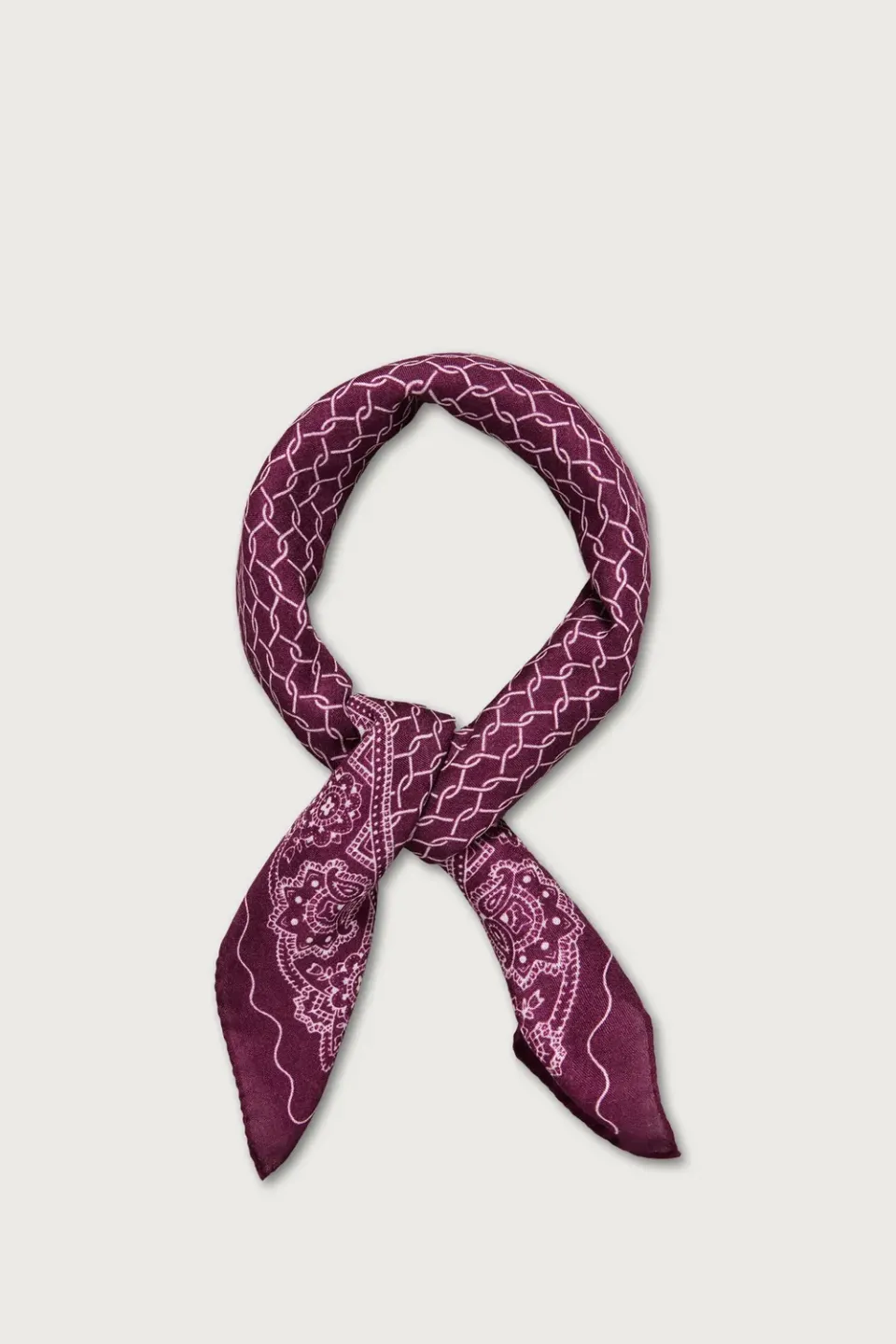 Massimo Alba Bandana sciarpa stampata ciclamino