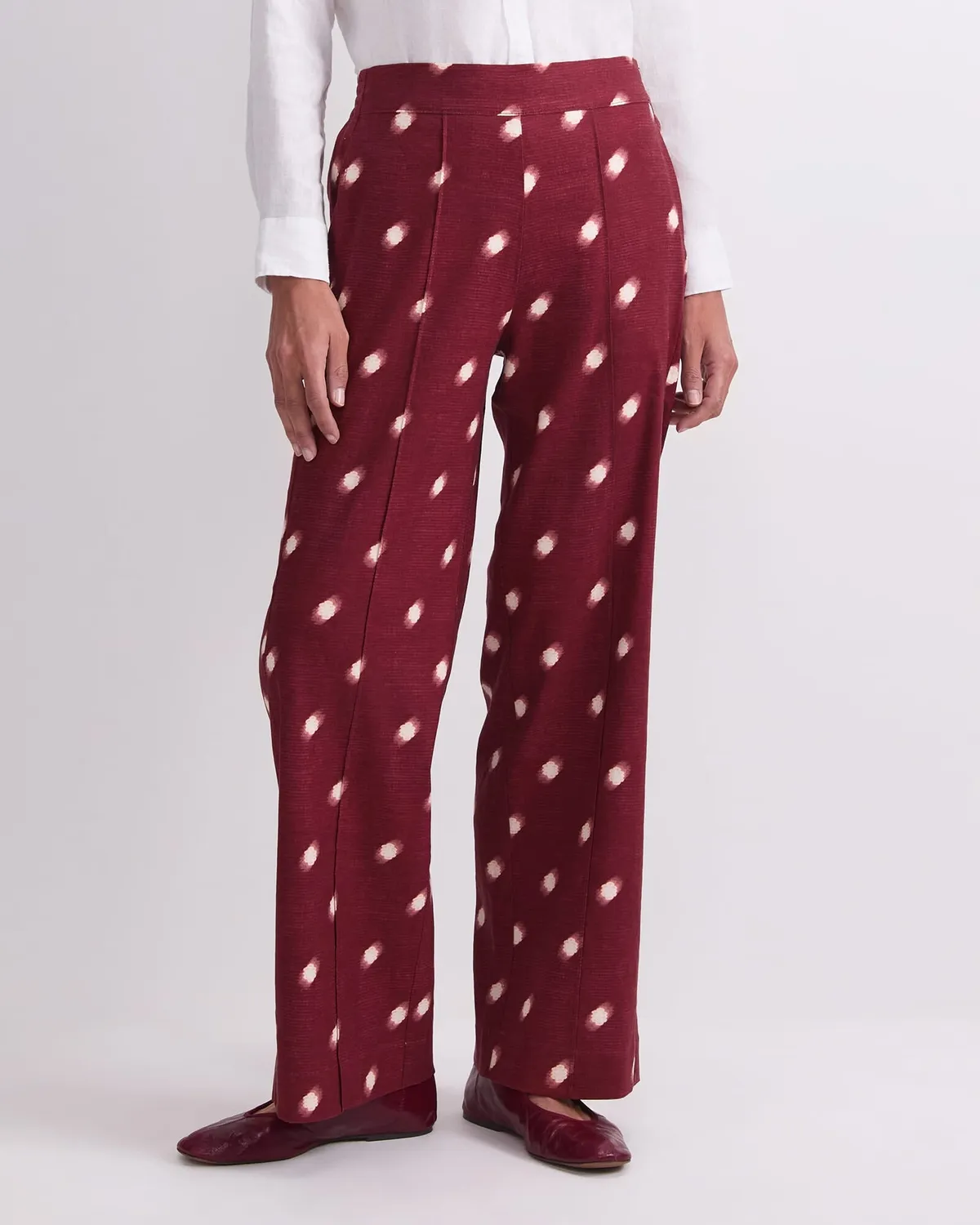 Sportscraft Rosa Spot Pant pantaloni donna fantasia a pois pull-on