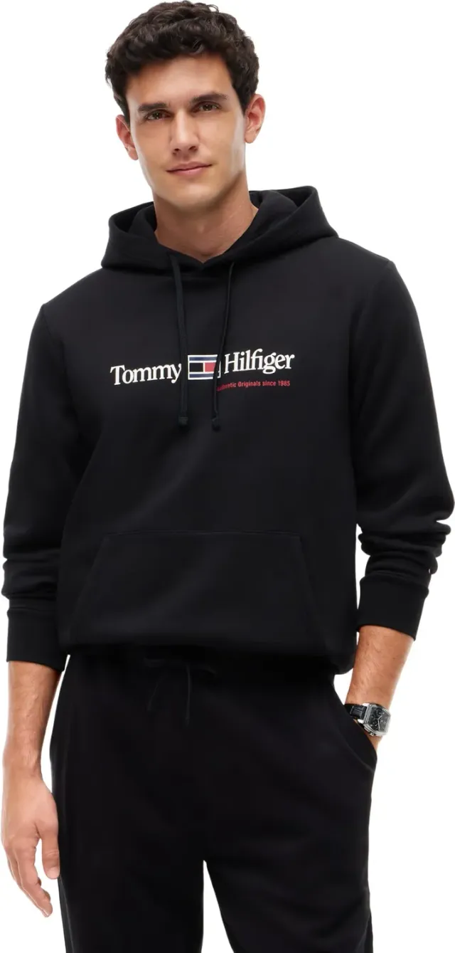Tommy Hilfiger RWB Graphic MW0MW44935 felpa uomo M nera cappuccio