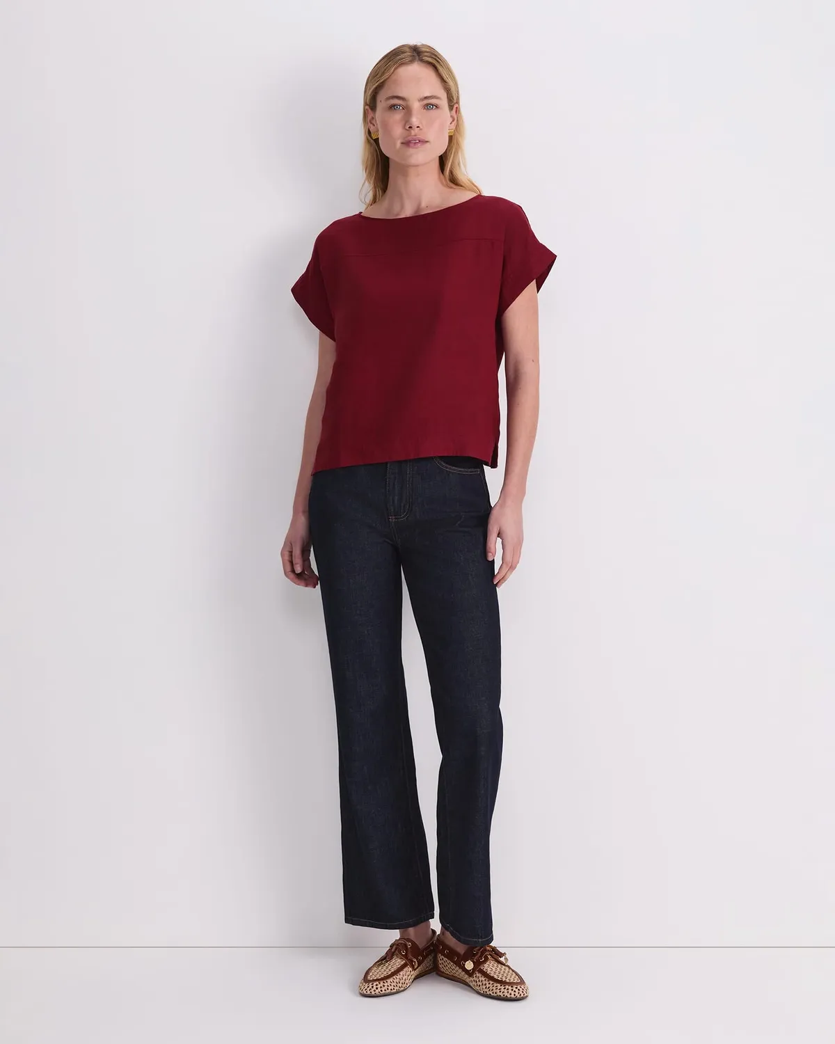 Sportscraft Dahlia Shell Top lino donna