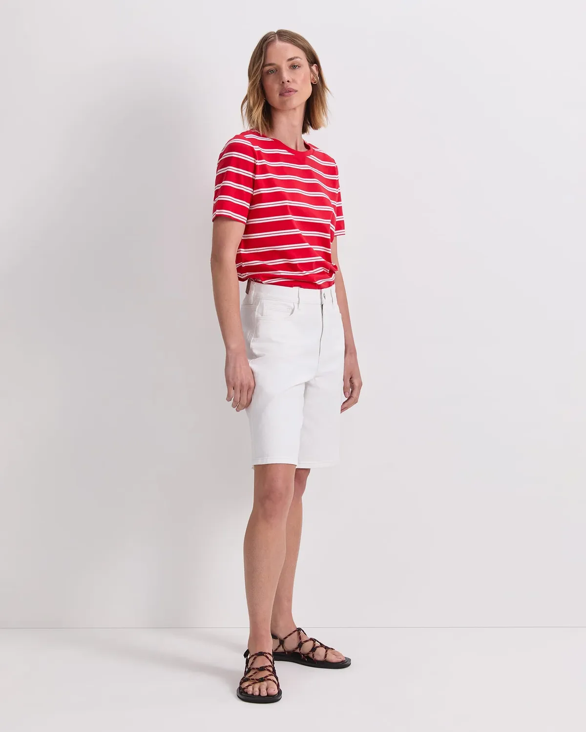 Sportscraft Allegra shorts denim al ginocchio cintura