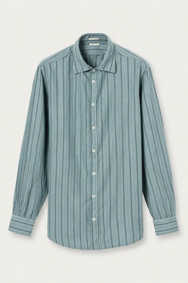 Massimo Alba Genova giacca camicia cotone air blue