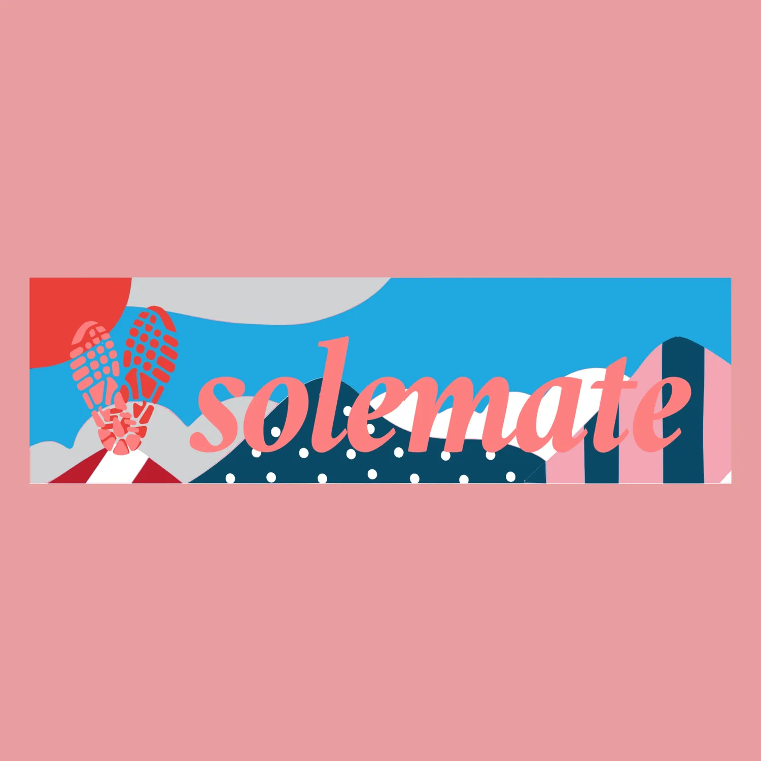 Solemate Landscape Box Logo t-shirt cotone bio