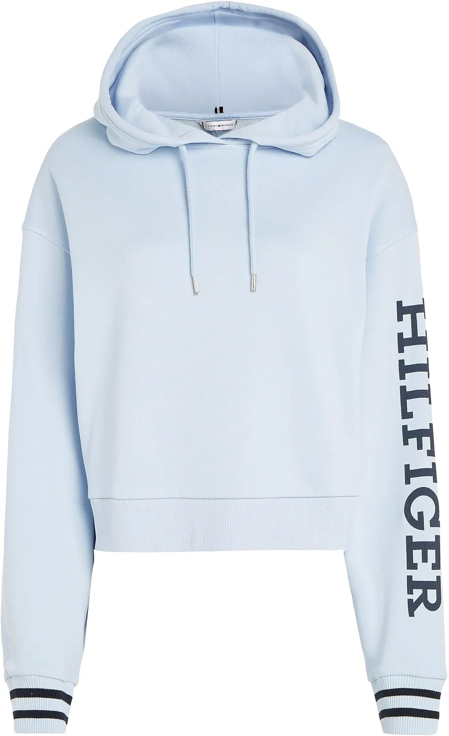 Tommy Hilfiger Reg Monotype WW0WW39140 Felpa Crop Donna XL Blu