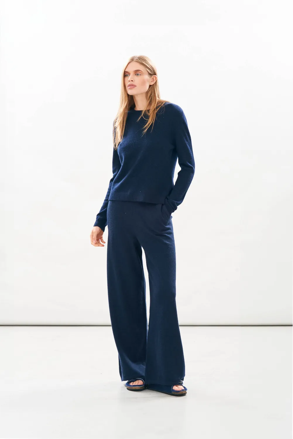 Jumper 1234 Heart Patch maglione cashmere navy rosso