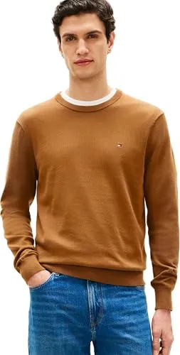 Tommy Hilfiger Essential Cotton pullover uomo marrone taglia M