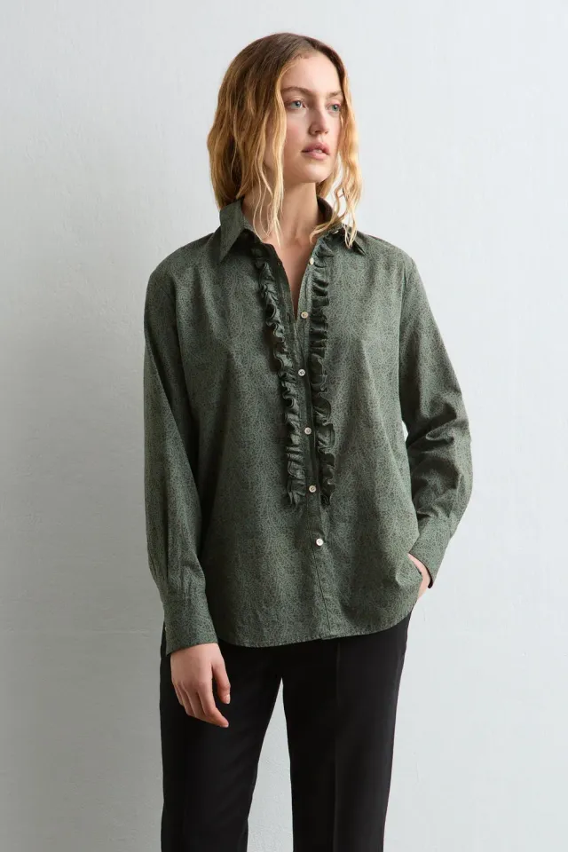 Massimo Alba Charlize Camicia Forest Night Cotone Cashmere