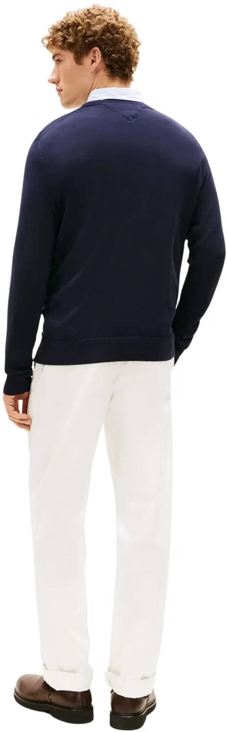Tommy Hilfiger Essential Cotton maglione blu XXL scollo a V