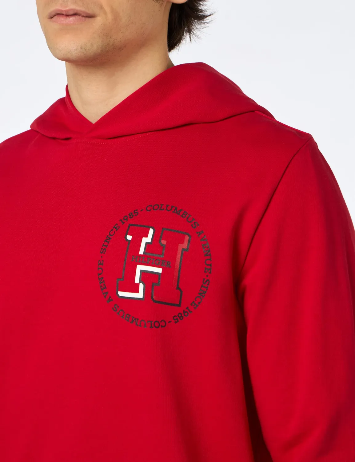 Tommy Hilfiger Felpa con Cappuccio Uomo Primary Red felpa rossa