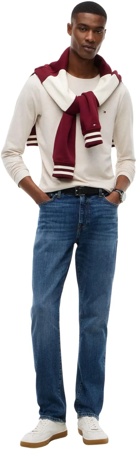 Tommy Hilfiger Slim Fit maglia maniche lunghe XL beige cotone