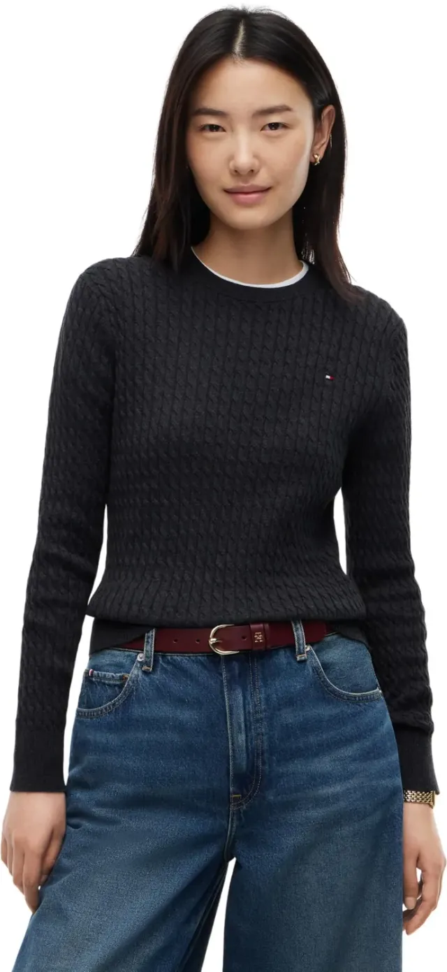 Tommy Hilfiger Co Cable WW0WW44993 maglione donna trecce