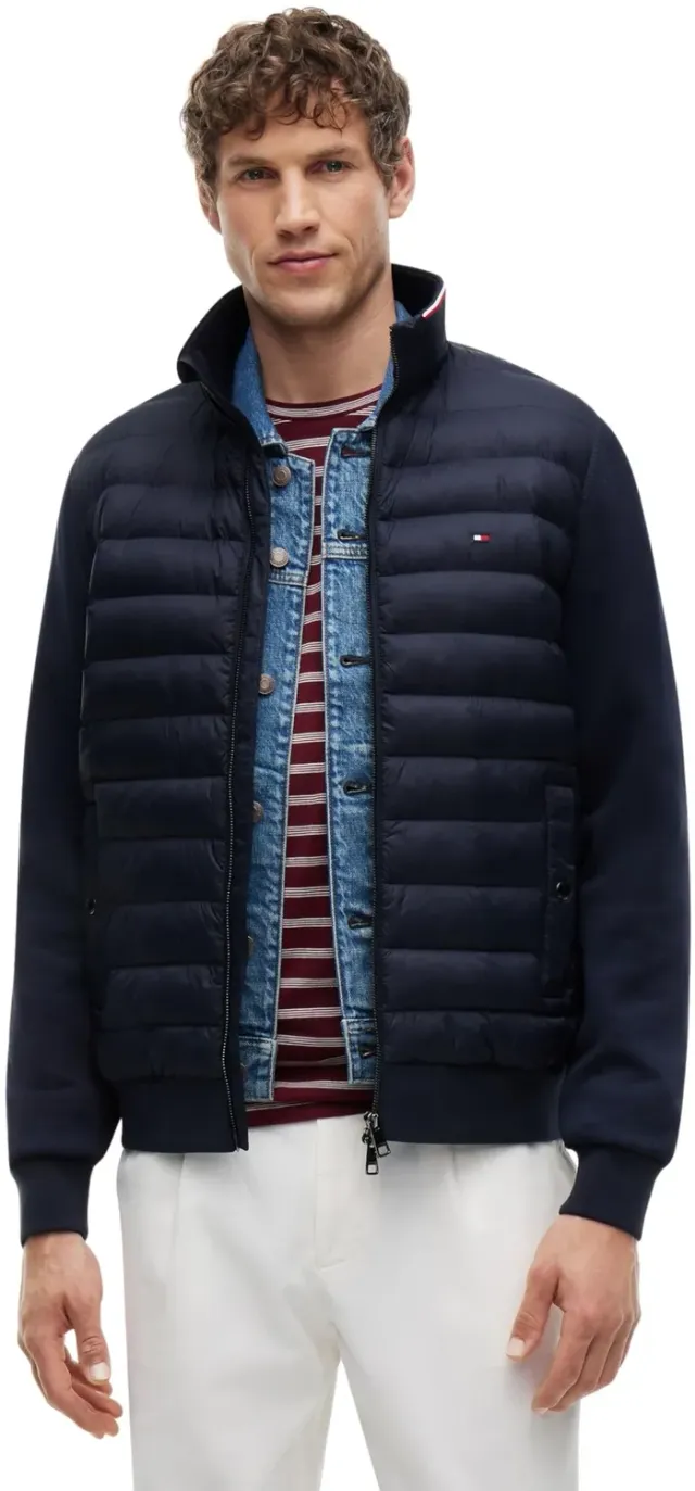 Tommy Hilfiger Mix Media Stand Collar giacca uomo M blu
