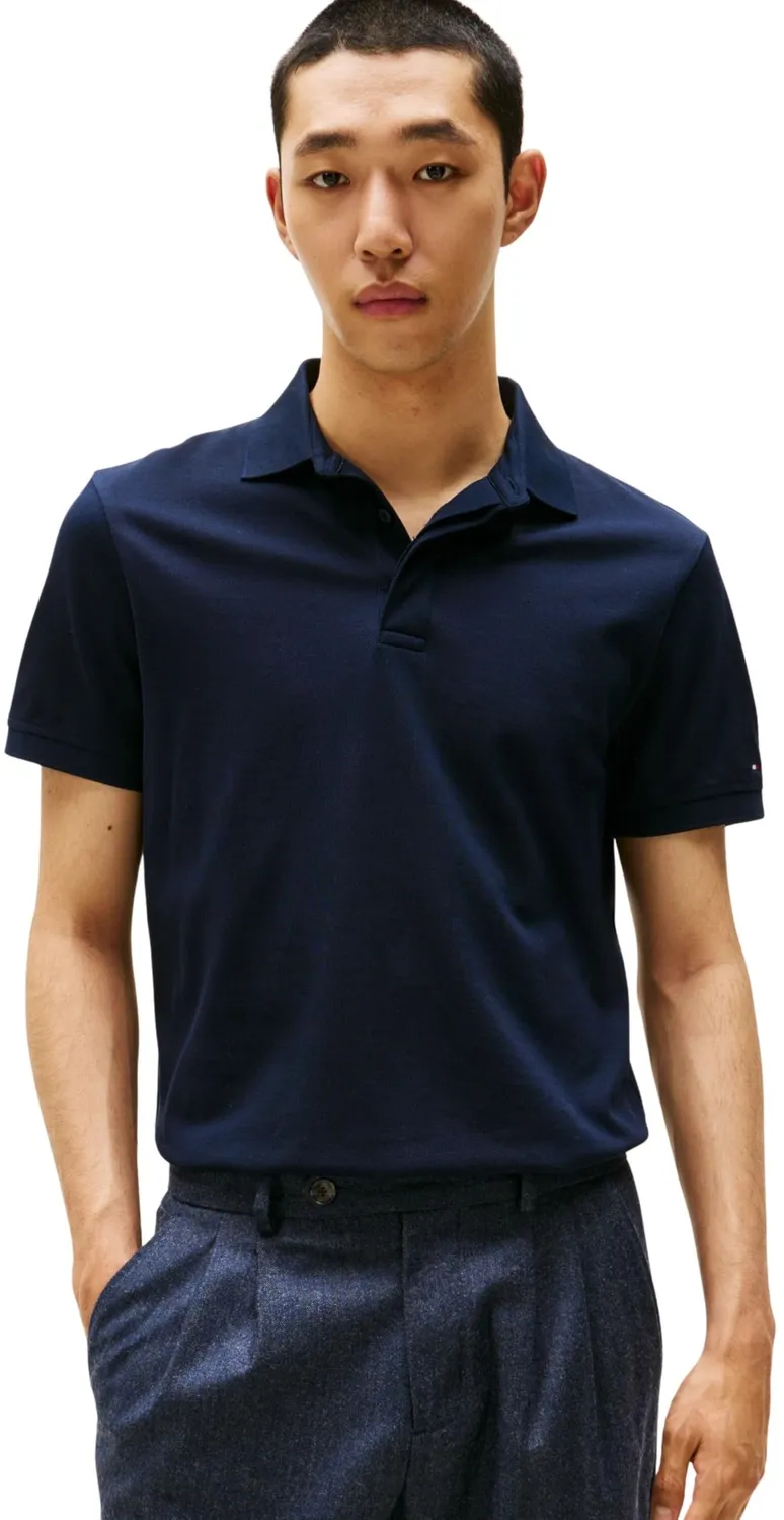 Tommy Hilfiger Hidden Placket Reg Polo MW0MW41513 polo uomo nero
