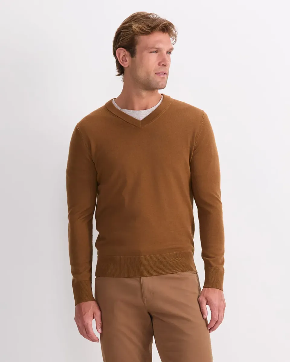 Sportscraft Merino V-Neck maglione uomo lana merino