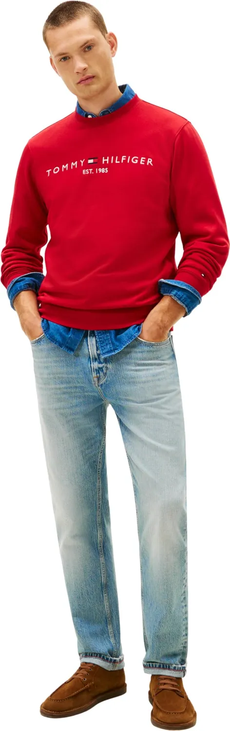 Tommy Hilfiger felpa uomo girocollo blu Desert Sky